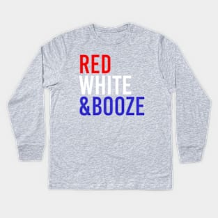 RED WHITE & BOOZE USA Kids Long Sleeve T-Shirt